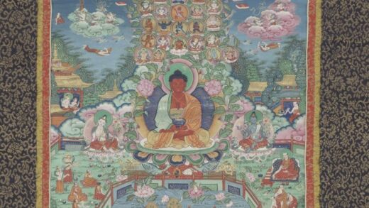 清 清人阿弥陀佛极乐世界图轴.jpg