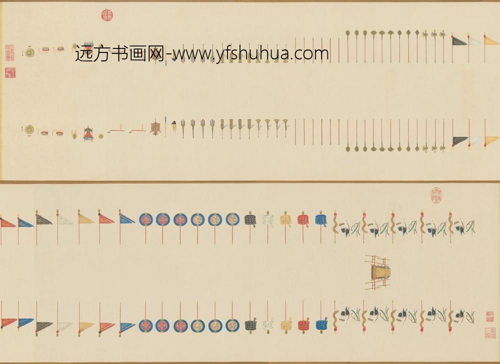 清-清人骑驾卤簿图卷