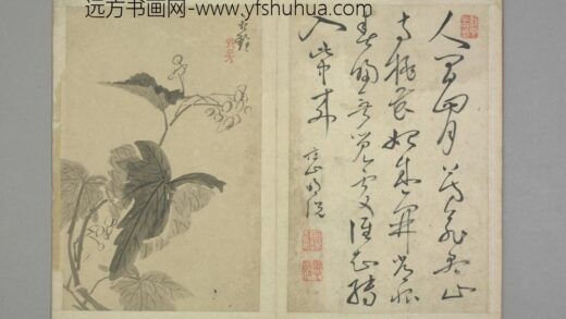 清 清初十四家书画集锦册 永铨花卉册页.jpg