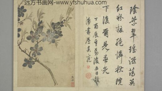 清 清初十四家书画集锦册 熊飞花卉册页.jpg
