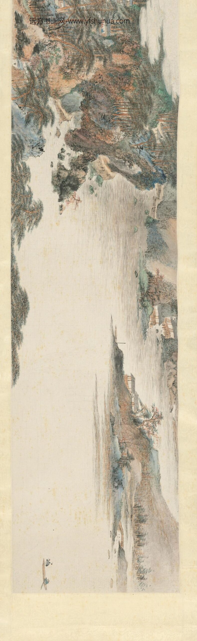 清-王三锡设色山水卷_