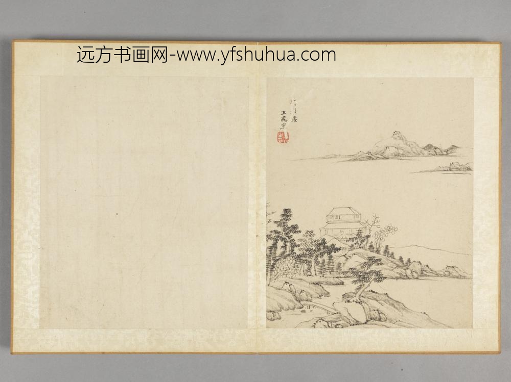 清-王昆拜影楼图页