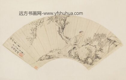 清 王霖人物扇页.jpg