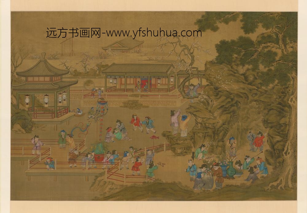 清-福贵岁朝图轴