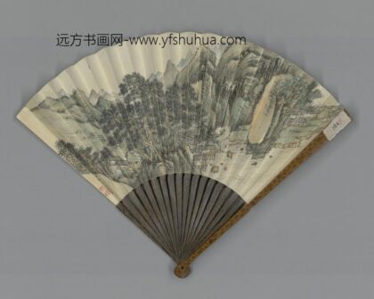 清 福长安画山水旻宁书成扇.jpg