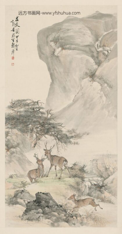 清 程璋求友图轴.jpg