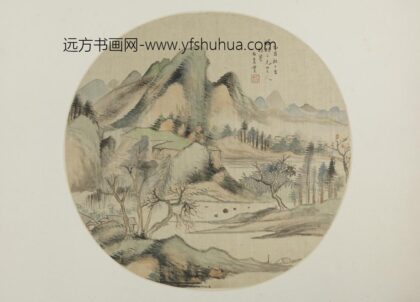 清 胡义赞秋山图纨扇页.jpg