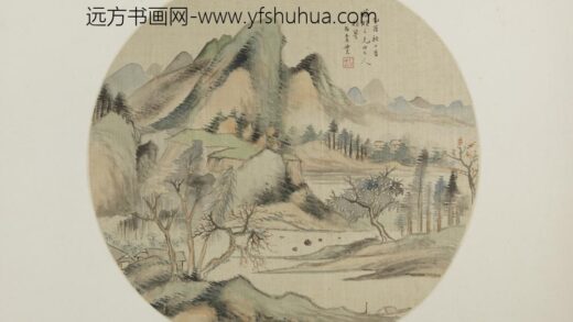 清 胡义赞秋山图纨扇页.jpg