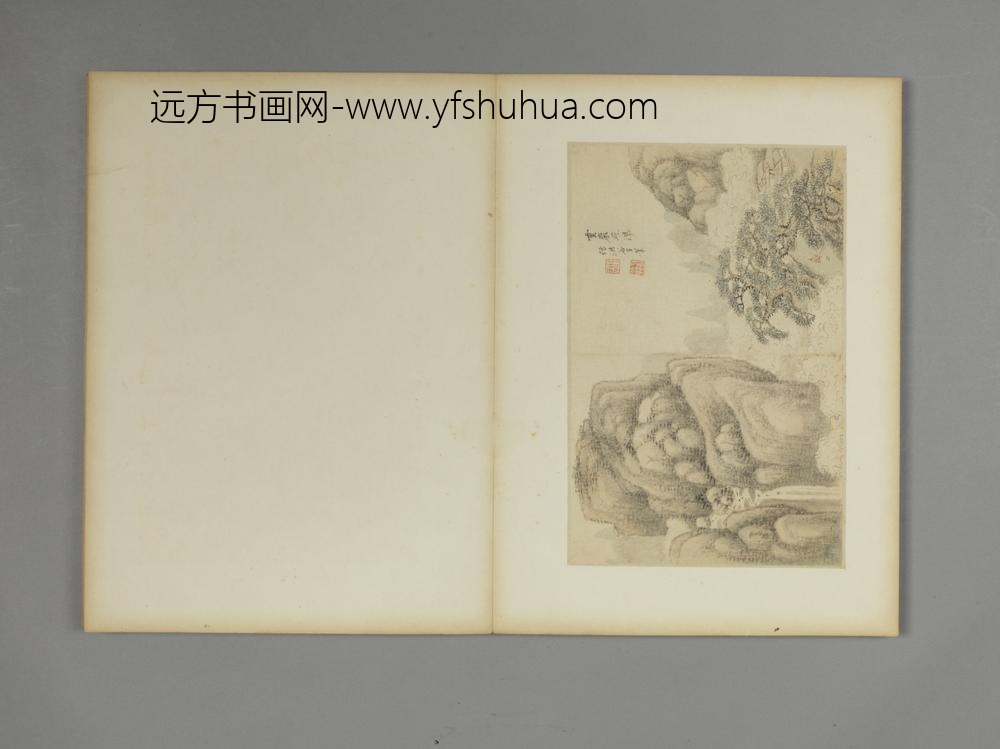 清-胡节仿古山水图册-