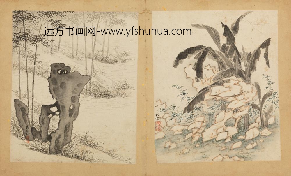 清-萧一芸山水图册