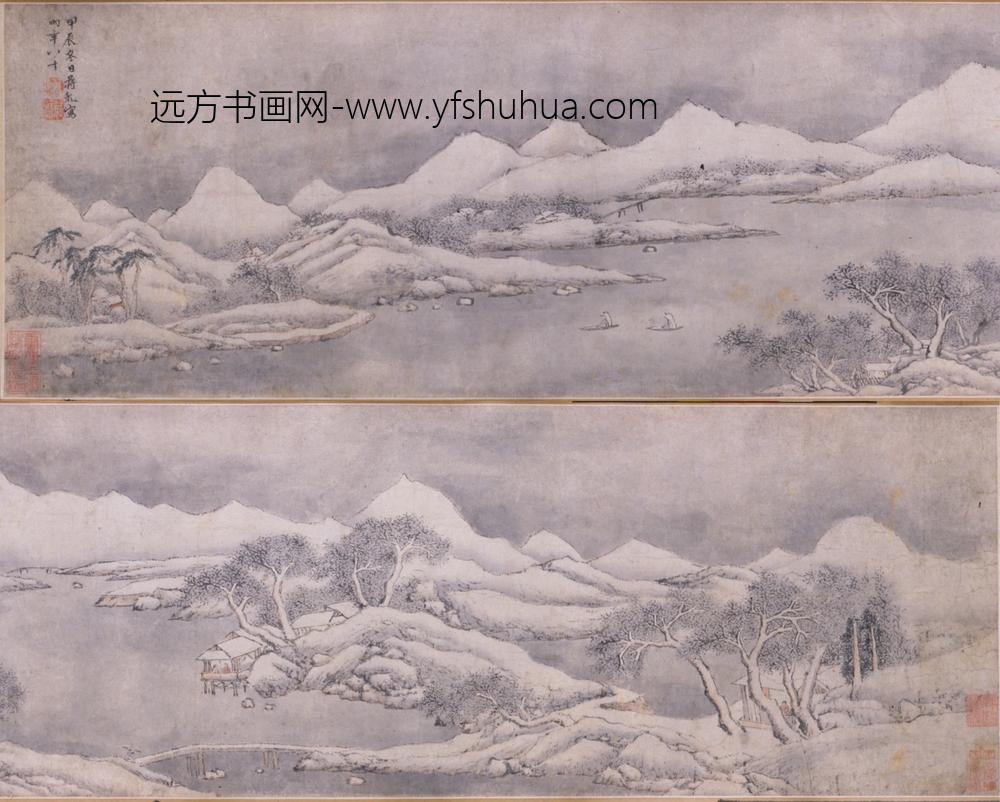 清-蒋乾雪江归棹图卷