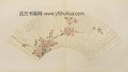 清 蒋步瀛紫薇花扇页.jpg