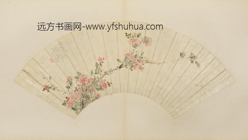 清-蒋步瀛紫薇花扇页