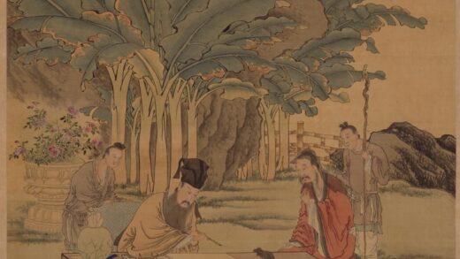 清 蔡泽蕉荫作画图轴.jpg