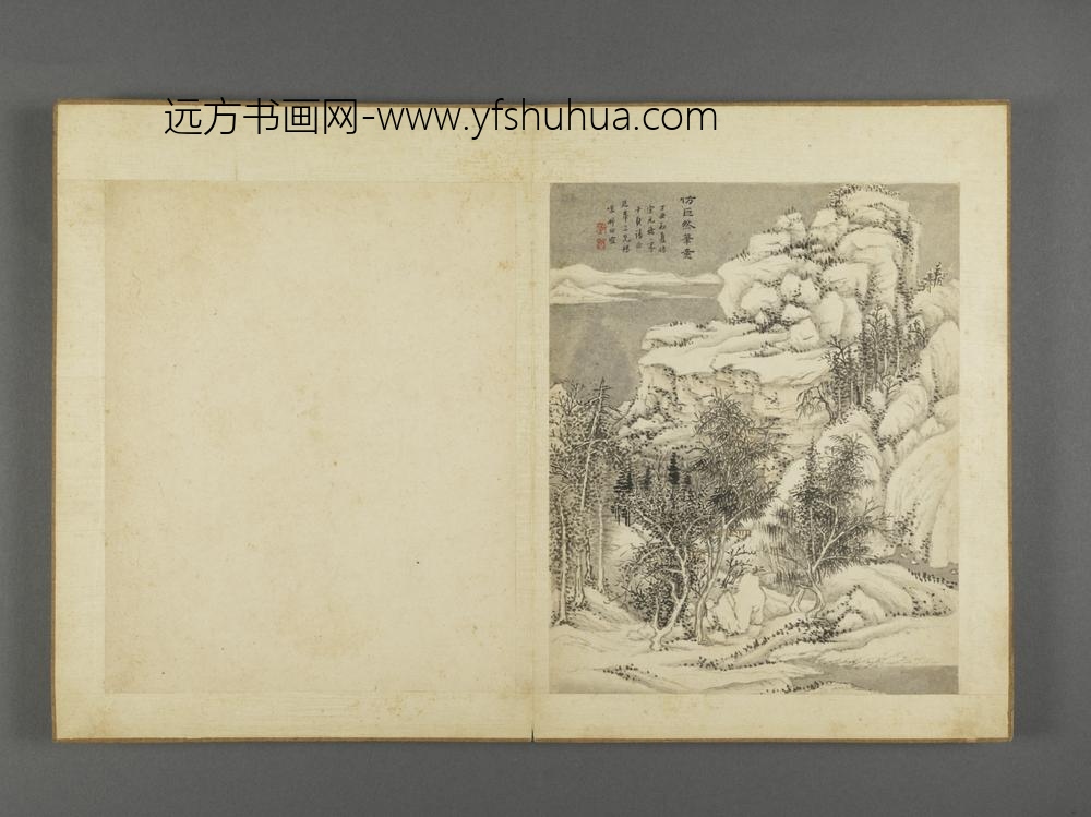 清-薛宣仿古山水册-