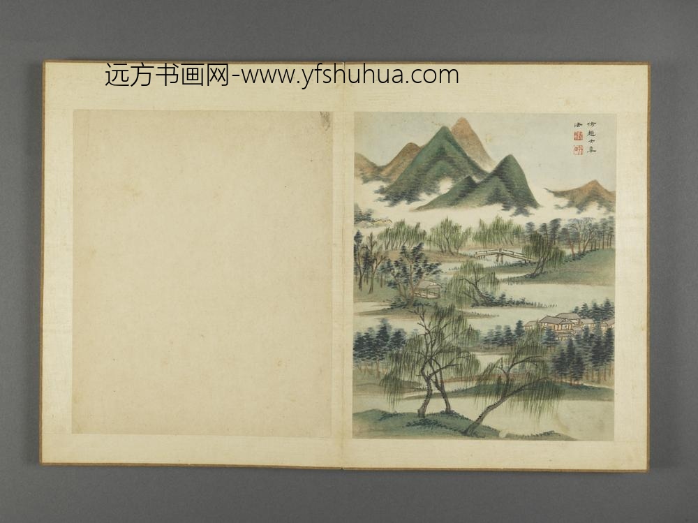 清-薛宣仿古山水册-