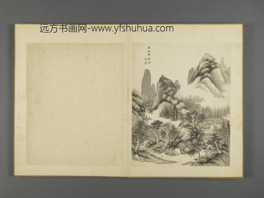 清-薛宣仿古山水册-