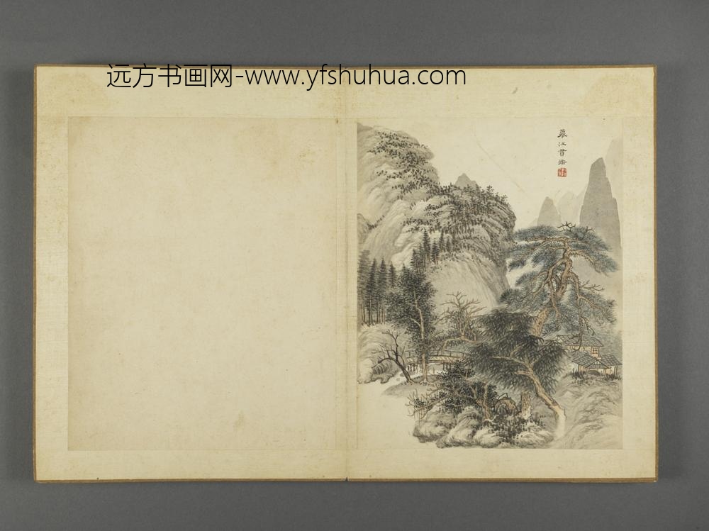 清-薛宣仿古山水册-