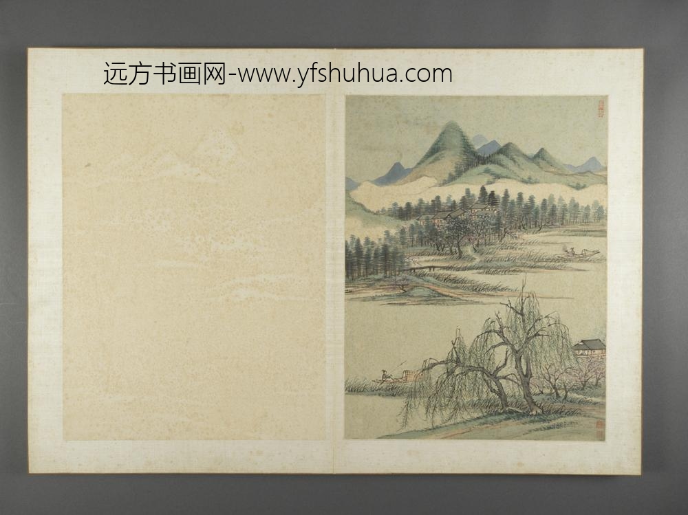 清-薛宣山水图册-