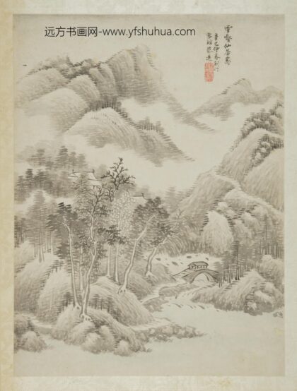 清 虞山诸贤合璧册 蔡远云壑仙居图册页.jpg