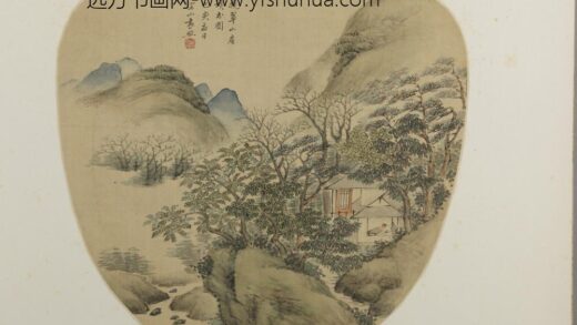 清 袁煦览翠读书纨扇页.jpg