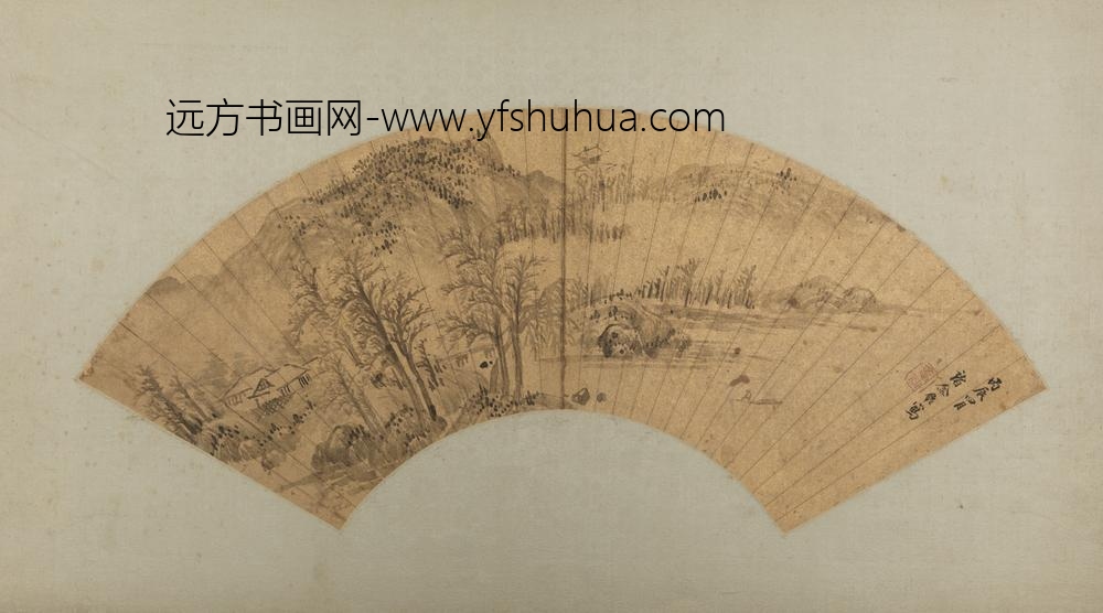清-诸念修山水扇