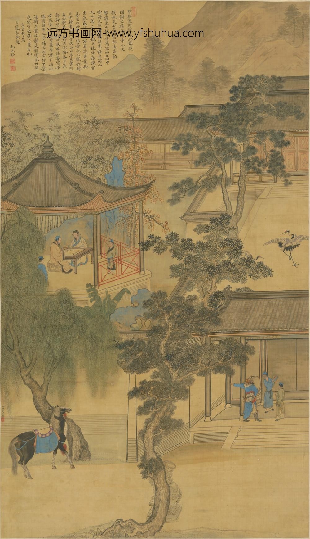 清-谢彬淮淝奏捷图轴