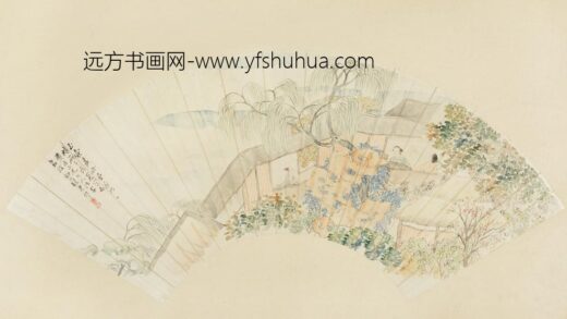 清 赵冕仕女扇面.jpg