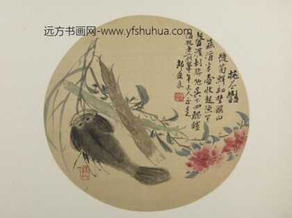 清 郎葆辰桃花鲈鱼纨扇页.jpg