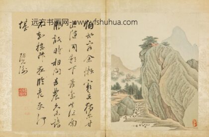 清 郑淮山水页.jpg