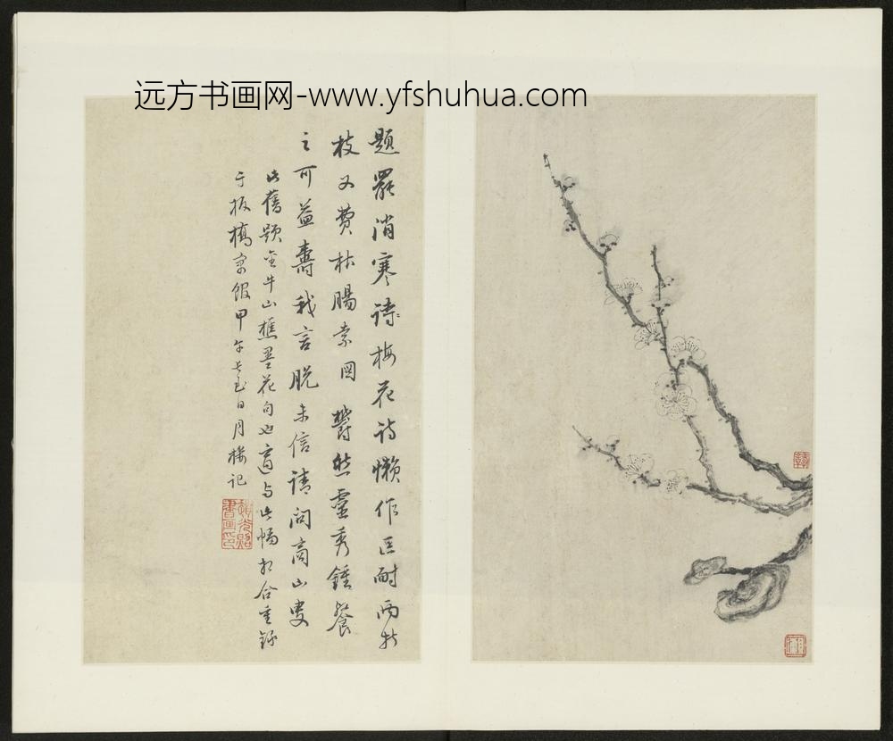 清-金俊明梅花图册-