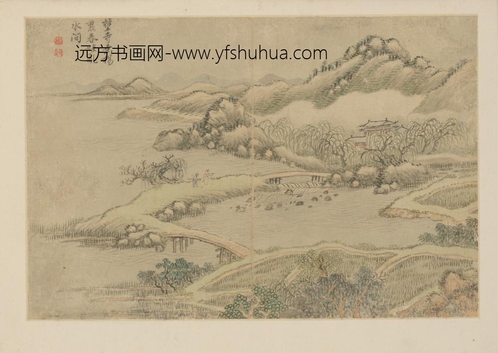 清-金学坚山水图册-