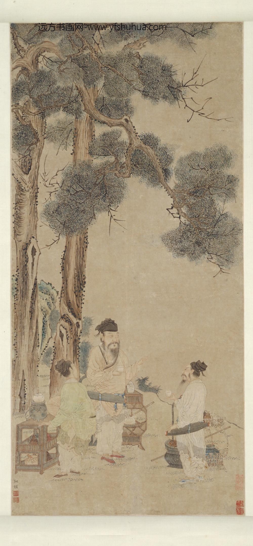清-钮枢柏荫试茶轴