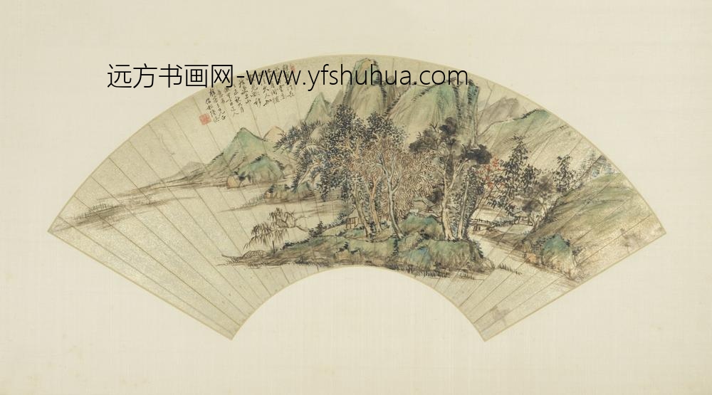 清-陆俣山水扇页