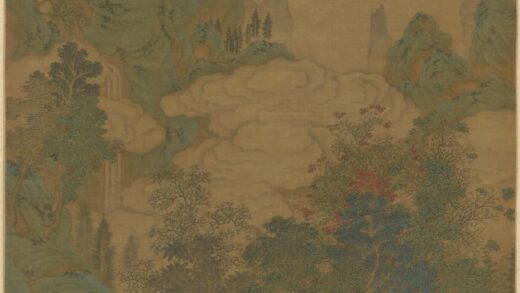 清 陆日藻画放翁诗意山水轴.jpg