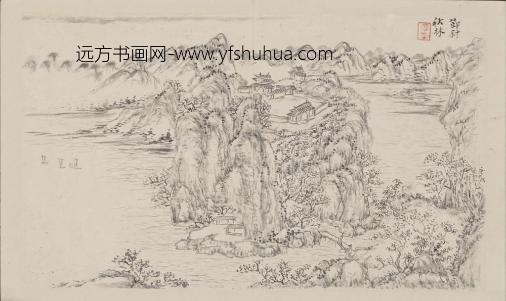 清-陆遵书山水册-