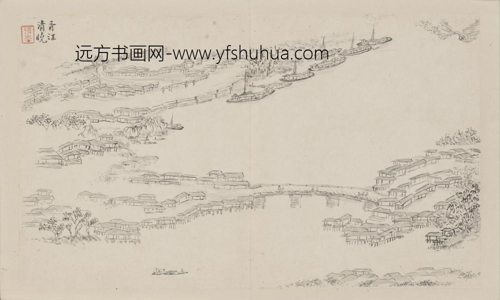 清-陆遵书山水册-