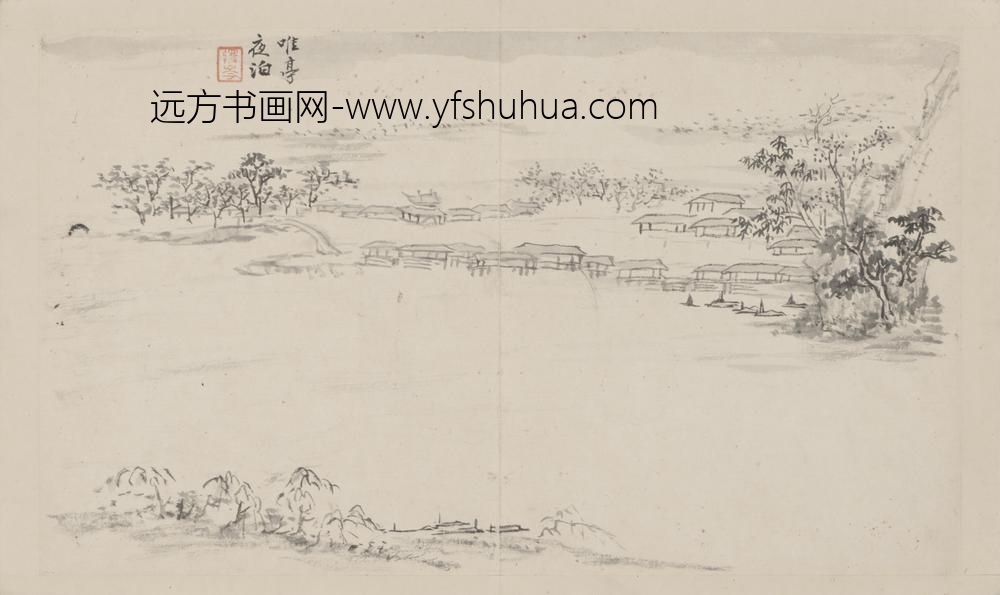 清-陆遵书山水册-