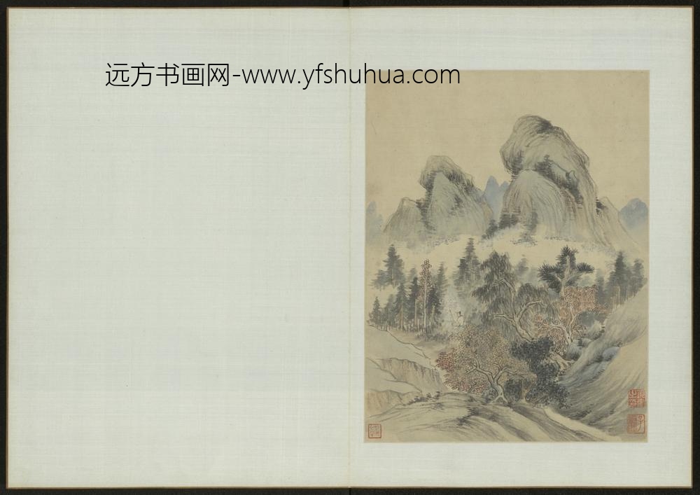 清-项奎山水图册-