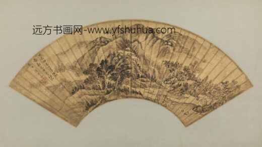 清 须用嘉山水扇页.jpg