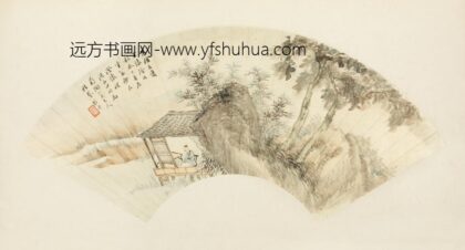 清 顾沄梧竹高士扇面.jpg