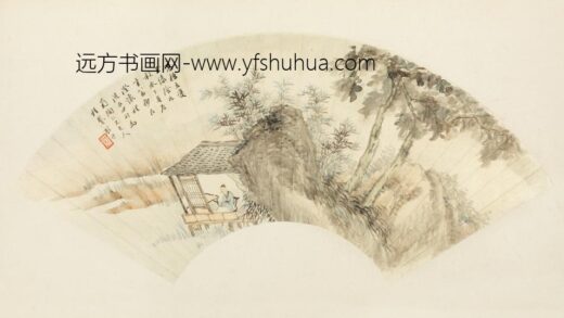 清 顾沄梧竹高士扇面.jpg