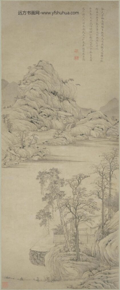 清 顾符稹细笔山水轴.jpg