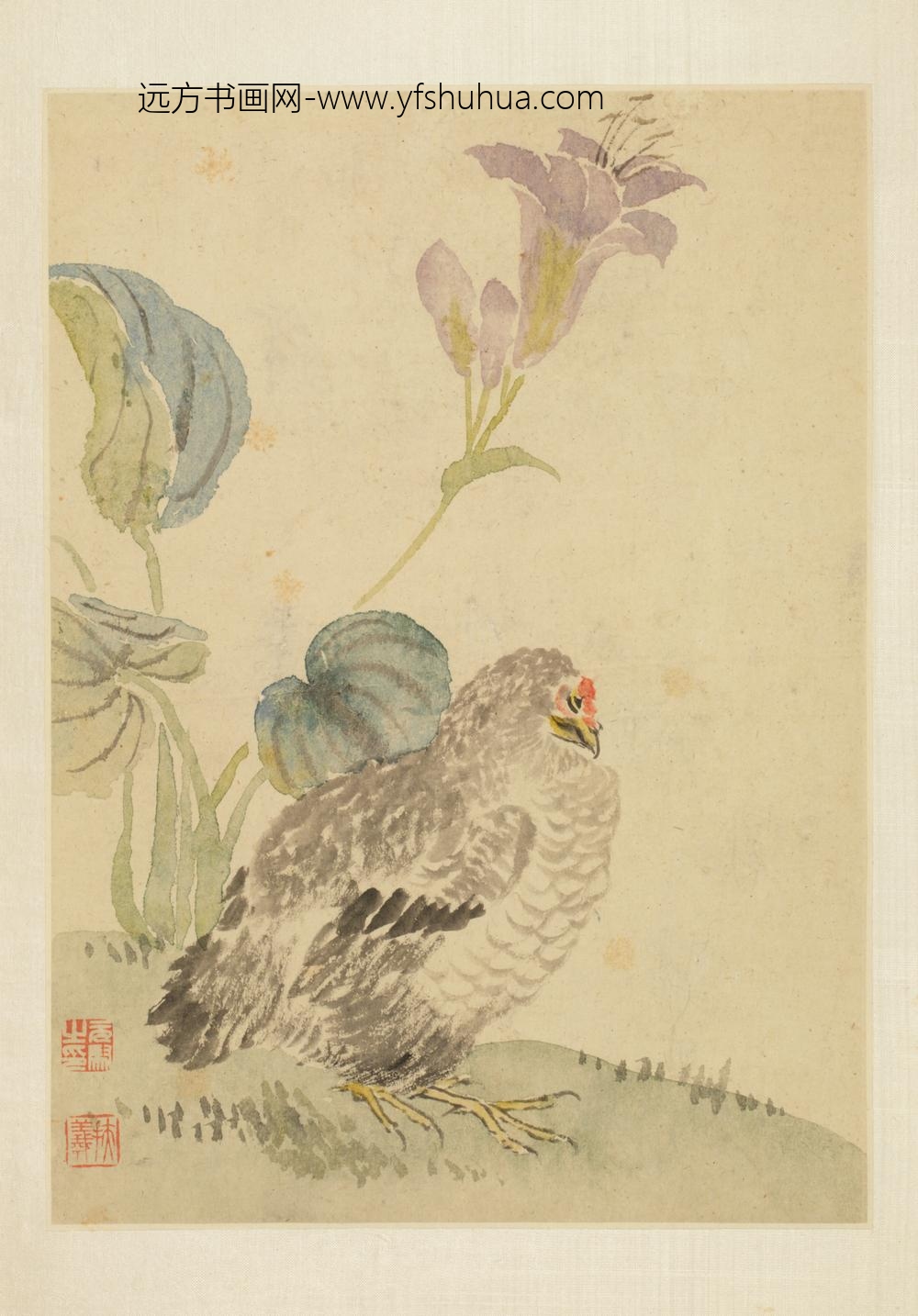 清-马元驭花鸟册-