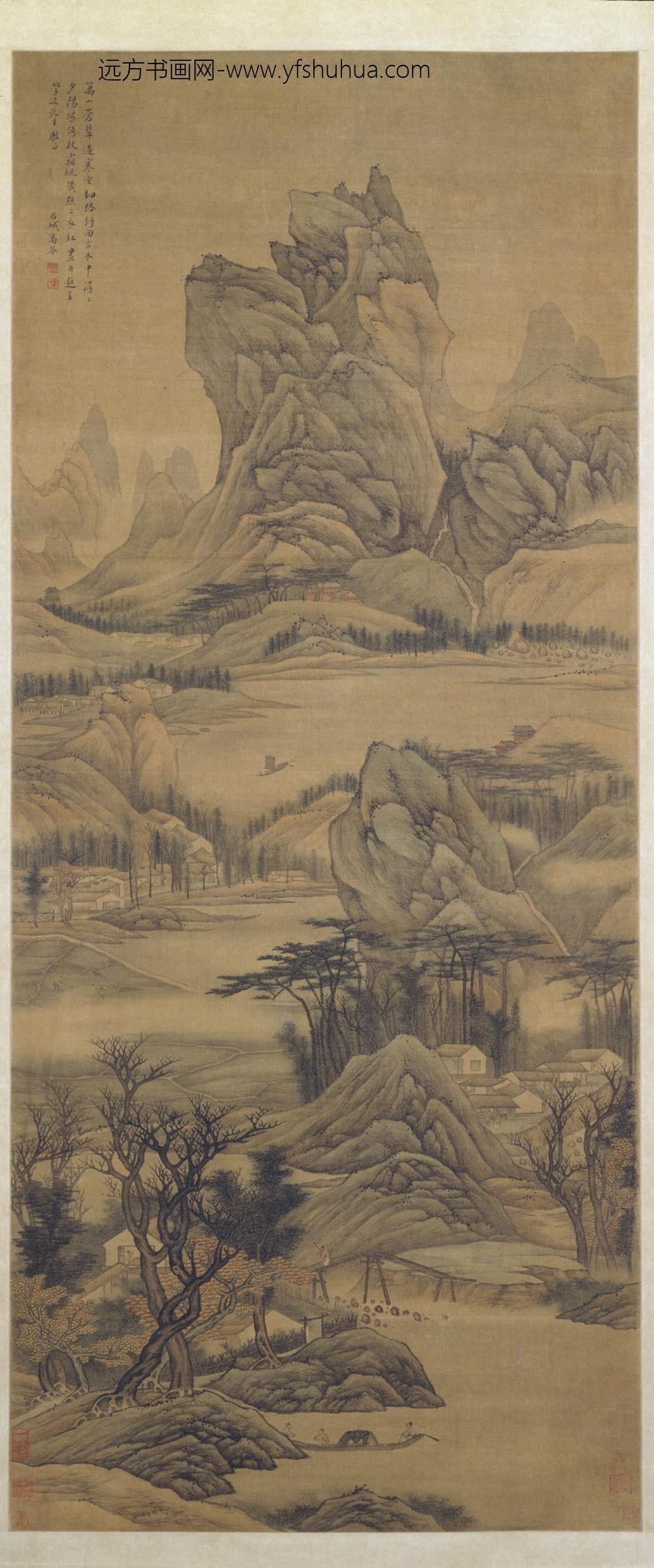 清-高岑万山苍翠图轴