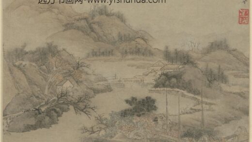 清 高岑山水册装图轴.jpg