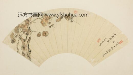 清 高泽寰梅花扇.jpg
