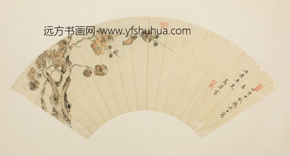 清-高泽寰梅花扇