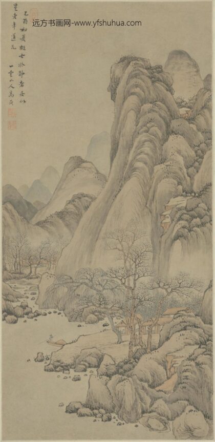 清 高简仿古山水轴.jpg