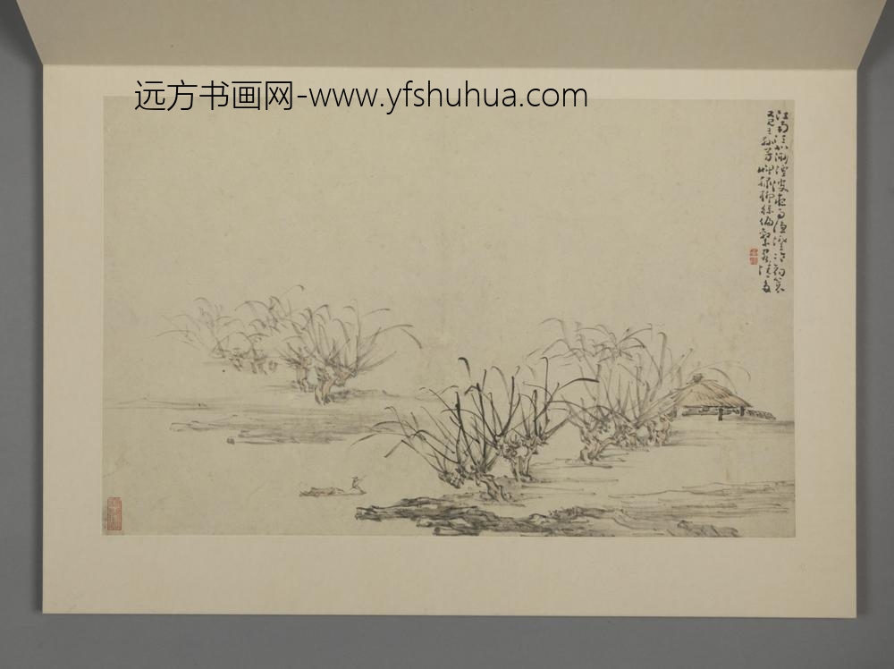 清-黄慎山水人物图册-